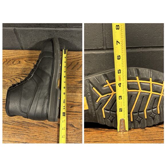 Work N Sport 9485 Black Leather Steel Toe Work Combat Biker Boots Men’s 13 D - Picture 7 of 8